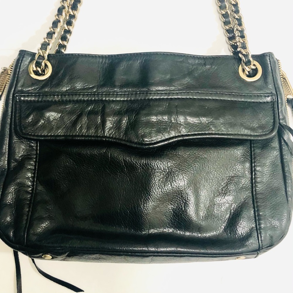 Rebecca Minkoff Black Shoulder Bag W Chain
